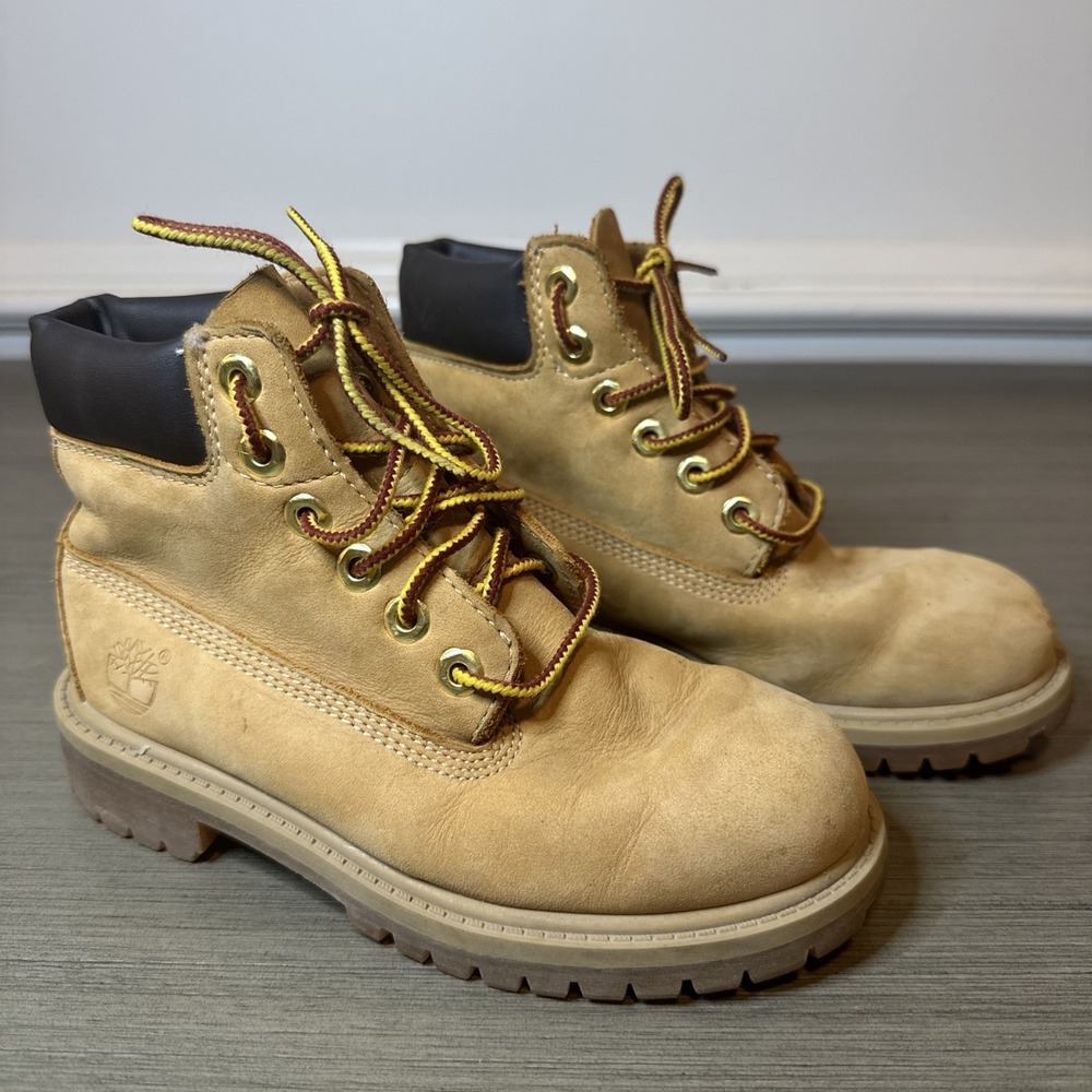 Timberland 6-Inch Youth Boots Size 12.5 Wheat‎ Waterproof 12709 Outdoor Play